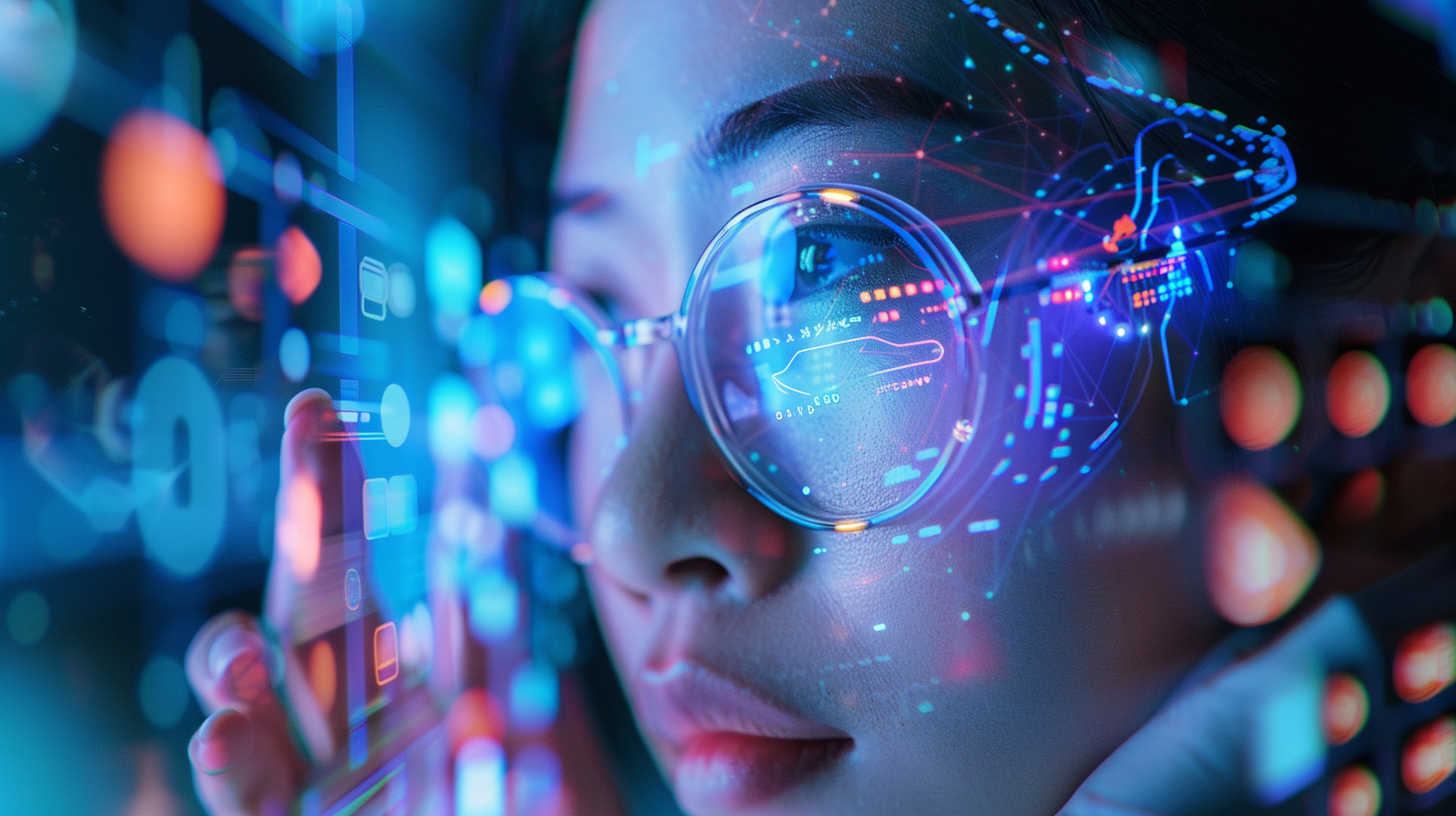 close-up of user uploading photo on a sleek AI interface, digital elements around, whimsical Ghibli-style colors in the background