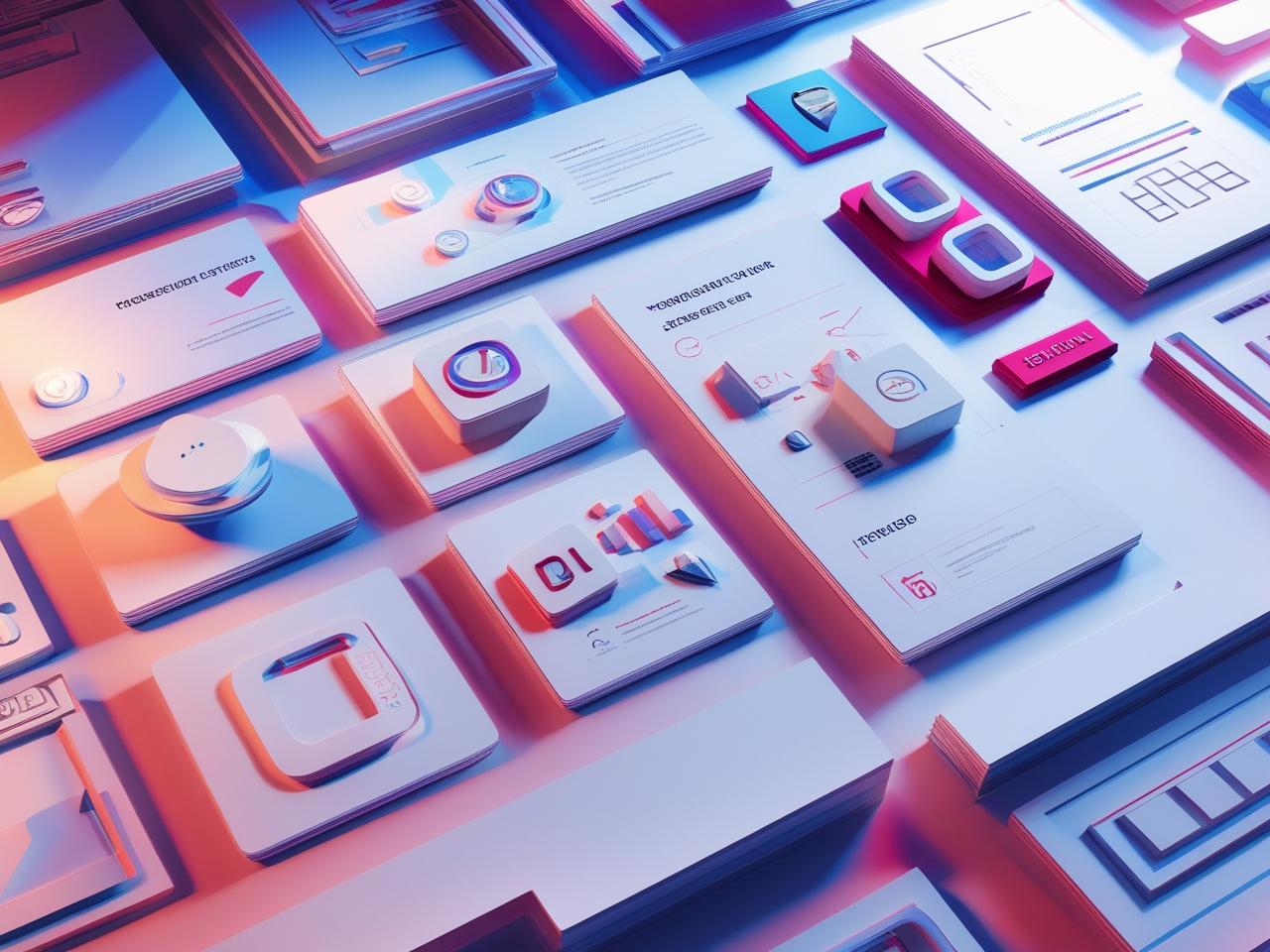 Design layout with white space + icons