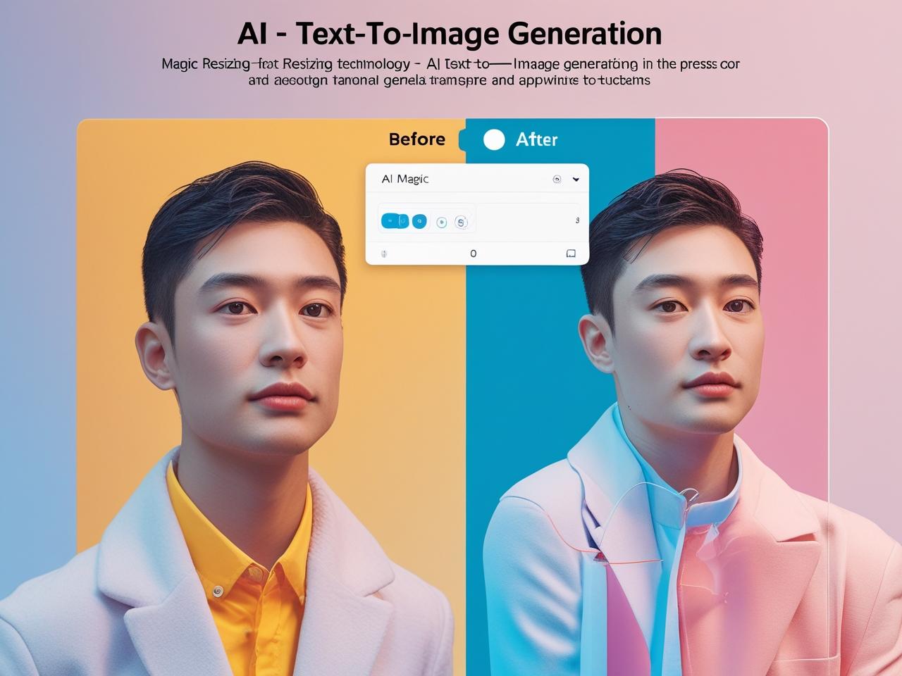 Magic Resize Demo & AI Text to Image Result