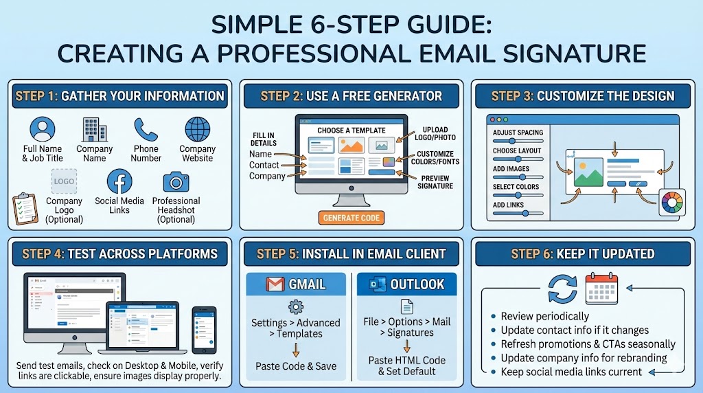simple guide to create email signature
